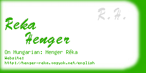 reka henger business card
