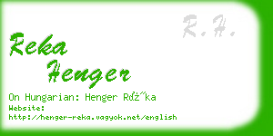 reka henger business card